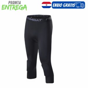 Calza combat compress 3/4 con protector de rodilla