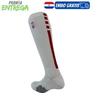 Media Nike NBA Extra Largo Blanco/Rojo